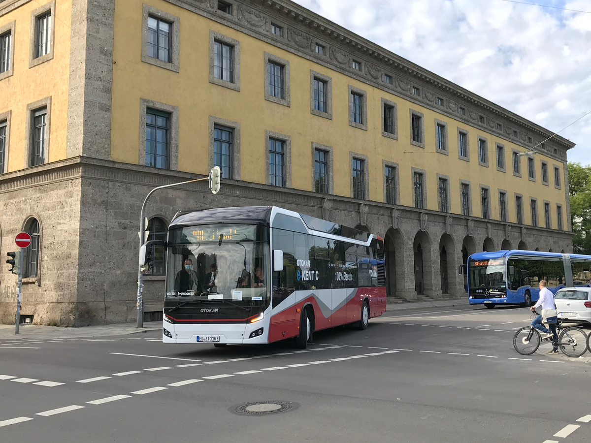 W&auml;hrend der IAA Mobility in M&uuml;nchen legte der Otokar e-Kent C mit VEDS als Shuttlebus mehr als 1.000 Kilometer zur&uuml;ck.
