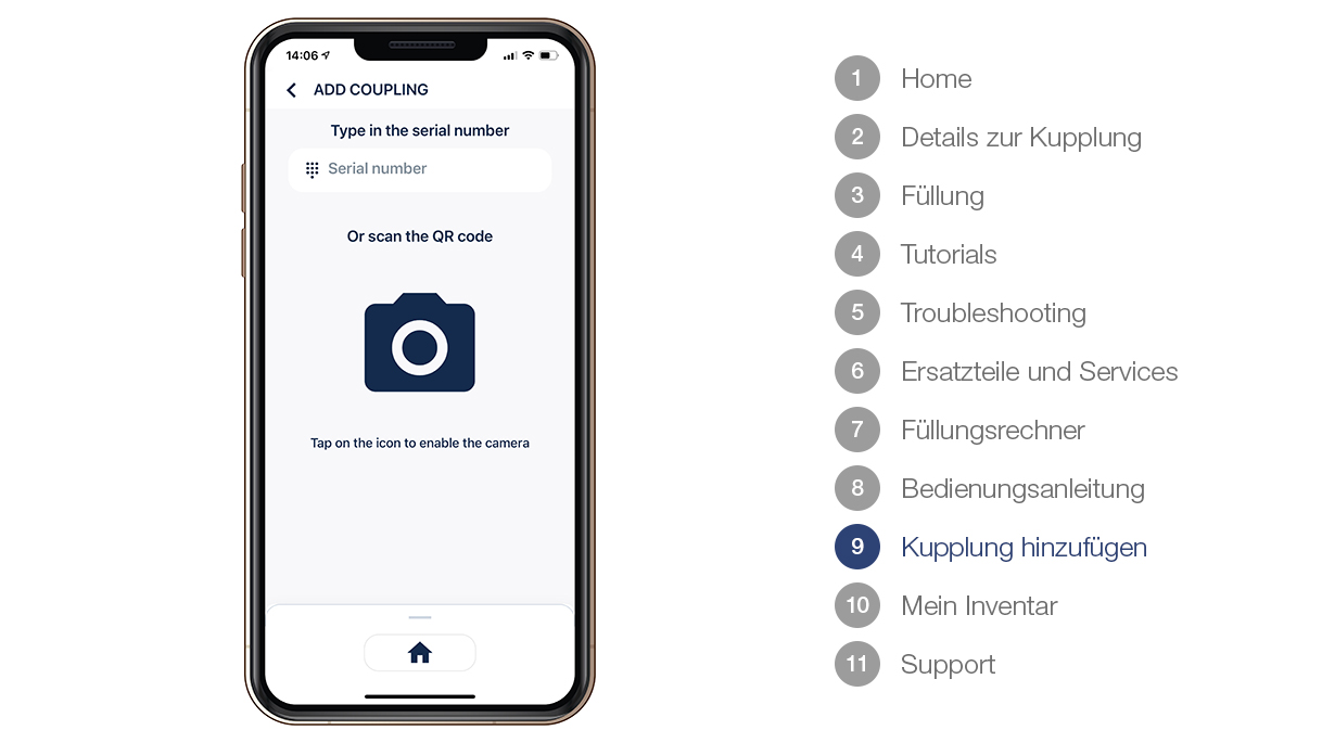 Wird eine neue Kupplung installiert? Einfach scannen und hinzuf&uuml;gen.
