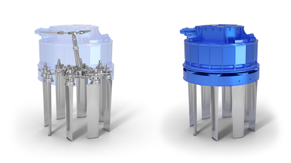 Elektrischer Voith Schneider Propeller (eVSP): das neue Antriebssystem mit 8 Fl&uuml;geln – f&uuml;r einen noch leiseren und noch effizienteren Schiffsbetrieb.