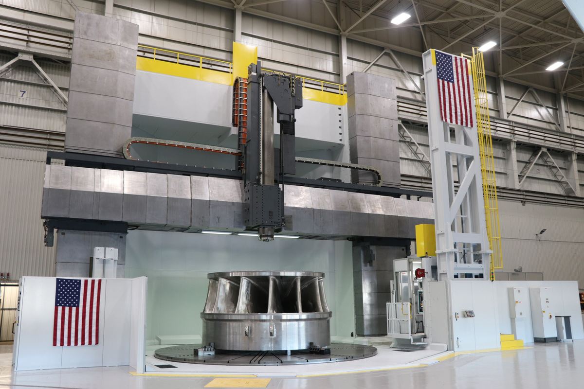 In 2019, Voith Hydro installed a 200-ton capacity Vertical Turning Lathe (VTL) at their NA headquarters in York, Pa.