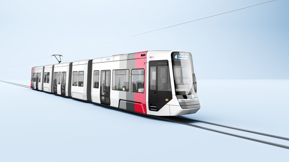 Light rail vehicle of W&uuml;rzburger Stra&szlig;enbahnen
