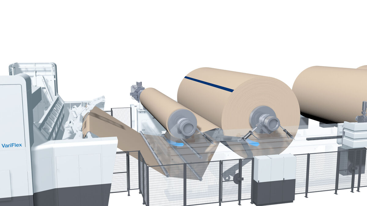 With the new TwinDrive double unwind, paper manufacturers achieve an increase in winding capacity of up to 20 percent.